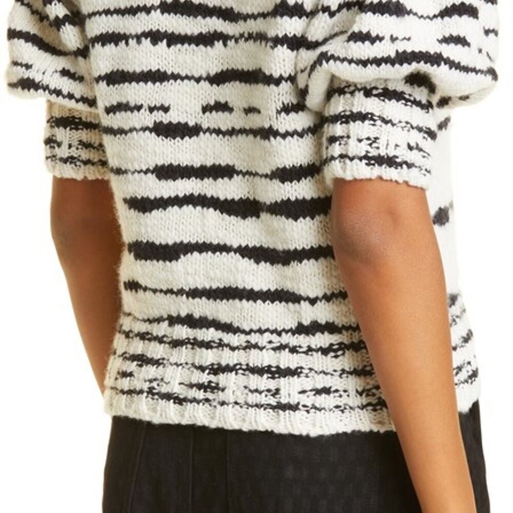 Ulla Johnson Black and White Striped Sweater - Picture 3 of 12